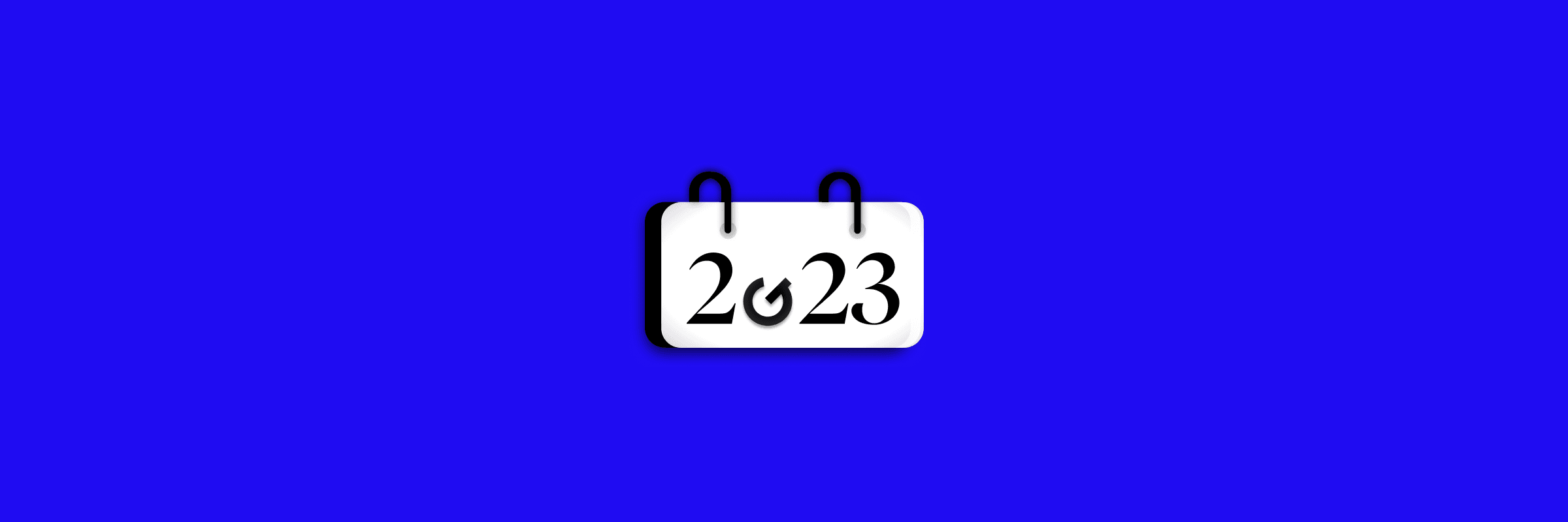 Ikona kalendára zobrazujúca rok 2023 s logom GoodRequest namiesto nuly.