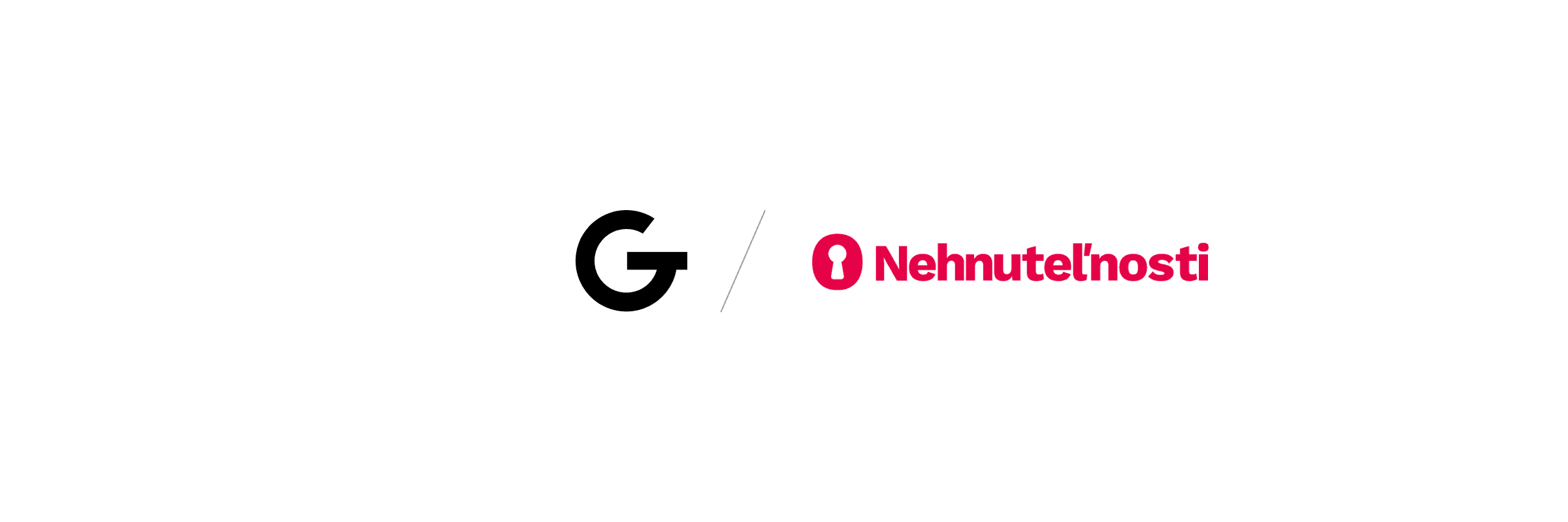 Logo GoodRequestu a logo Nehnuteľností, partnerstvo.